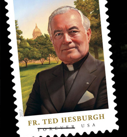 The Hesburgh Stamp Unveiled